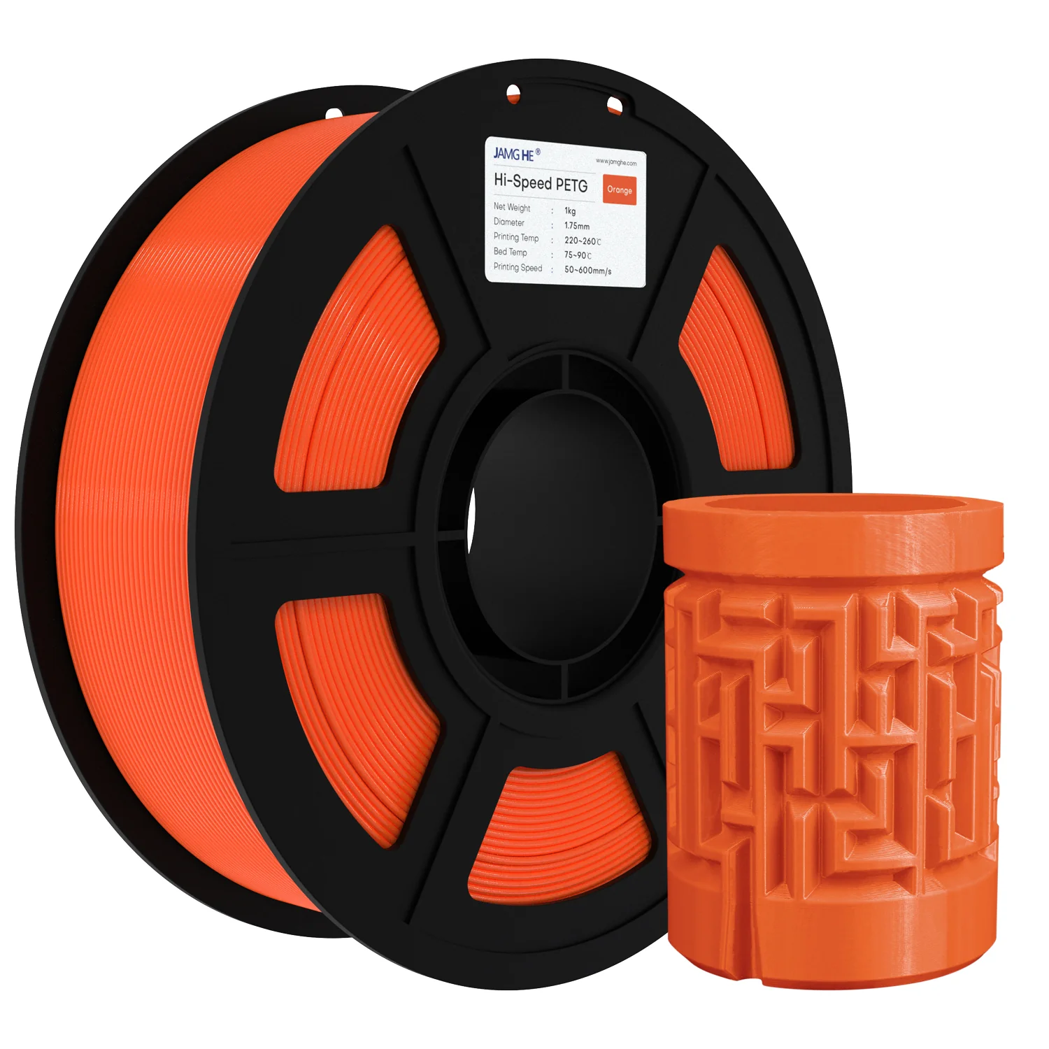 Пластик Hi-Speed PETG, "Оранжевый", JAMGHE — пластик для функциональных деталей