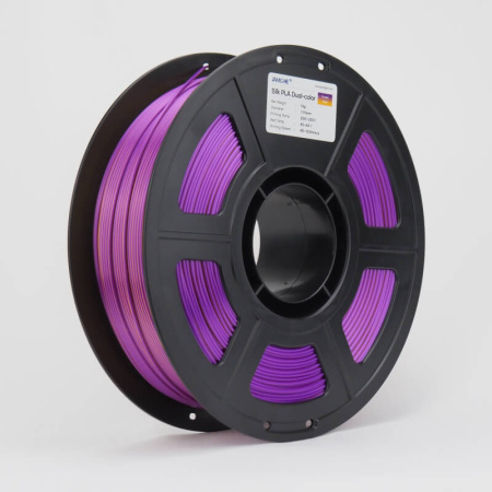 Silk PLA,  Дуоколор пластик Фиолетовый / Золотой, "Purple / Gold", JAMGHE