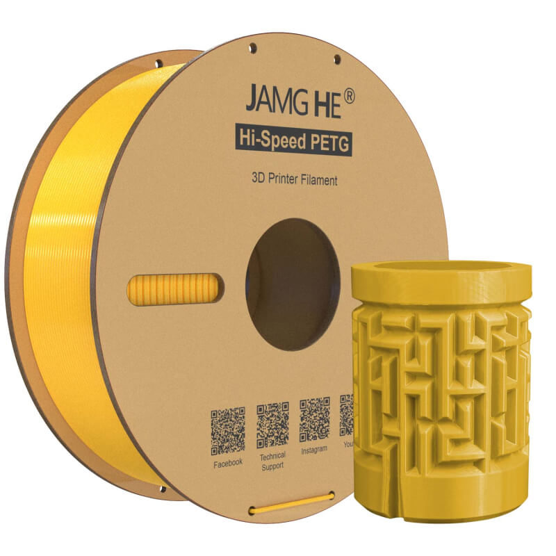 Пластик Hi-Speed PETG, "Желтый", JAMGHE — пластик для функциональных деталей