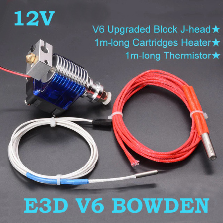 Хотенд E3D V6, 104GT, Bowden, 12В, 1.75мм