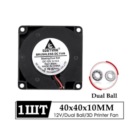 Вентилятор 4010, GDSTime, улитка (Blower), 12В, 12000RPM, Dual Ball