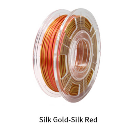 Silk PLA,  Дуоколор пластик "Silk gold-Silk red", JAMGHE