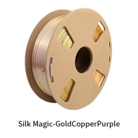 Silk PLA, Триколор пластик "Gold/Copper/Purple", JAMGHE