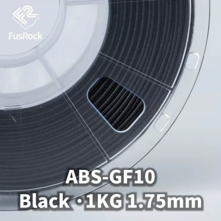 Пластик ABS-GF, Стекловолоконный 10%, Black, FUSROCK