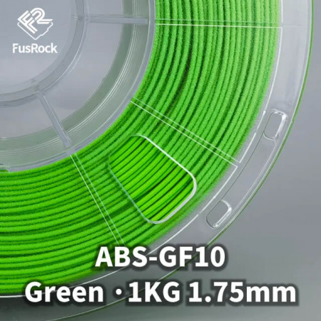 Пластик ABS-GF, Стекловолоконный 10%, Green, FUSROCK