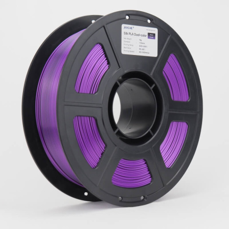 Silk PLA,  Дуоколор пластик Черный / Фиолетовый, "Black / Purple", JAMGHE