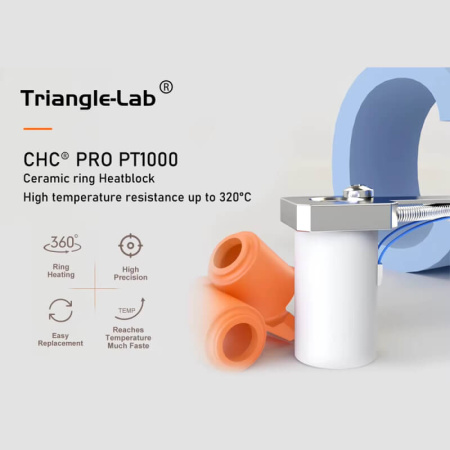 Керамический нагревательный элемент CHC Pro, 24v, PT1000, Trianglelab