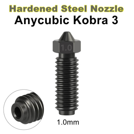 Сопло 1.0 из закаленной стали для Anycubic Kobra 3