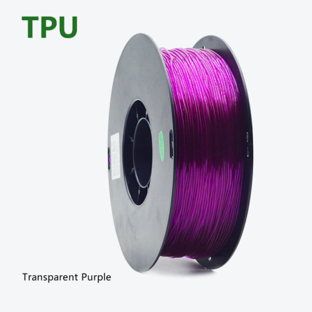 Пластик TPU 95A, Transparent Purpe (Прозрачно фиолетовый), KingRoon