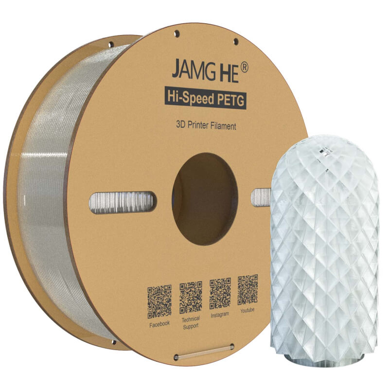 Пластик Hi-Speed PETG, "Прозрачный", JAMGHE — пластик для функциональных деталей