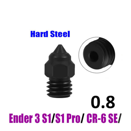 Сопло 0.8 из закаленной стали для Ender S1, CR6, 1.75 мм