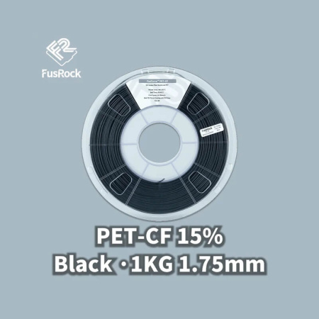 Пластик PET-CF, Carbon 15%, Black (Черный), FUSROCK