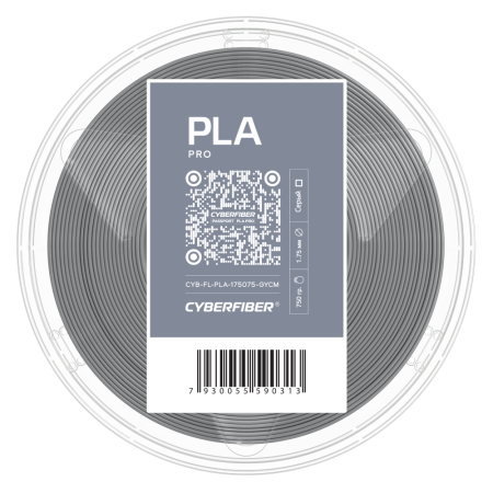 PLA PRO, пластик "Серый", CyberFiber