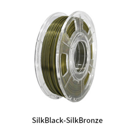 Silk PLA,  Дуоколор пластик "Silk black-Silk bronze", JAMGHE