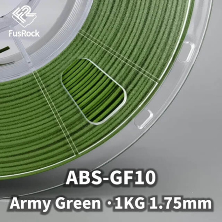 Пластик ABS-GF, Стекловолоконный 10%, Army Green, FUSROCK