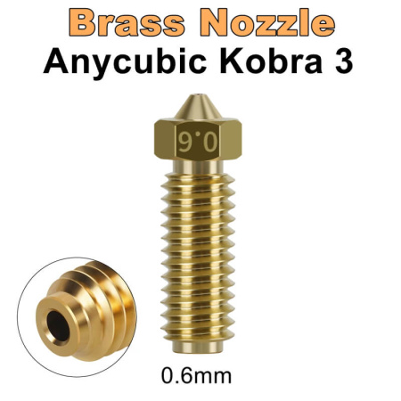 Сопло латунное 0.6 для Anycubic Kobra 3