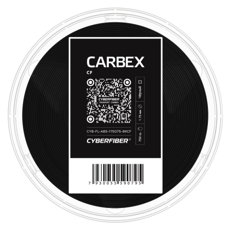 ABS Carbex пластик "CF Черный", CyberFiber