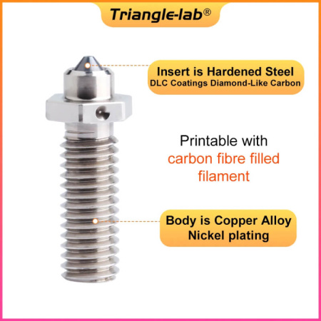 Сопло высококачественное, 0.6, Volcano серия ZS Plus, Trianglelab — сопло для экструзии
