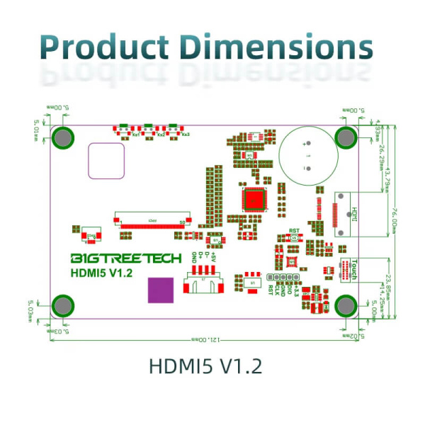 Экран BIGTREETECH HDMI, 5, V1.2