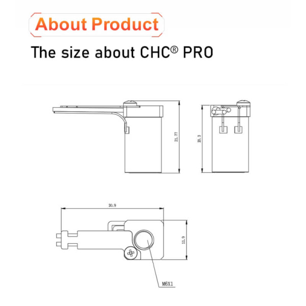Керамический нагревательный элемент CHC Pro, 24v, PT1000, Trianglelab