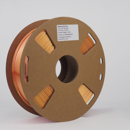 Silk PLA,  Дуоколор пластик "Gold/Rose red", JAMGHE — PLA филамент для прототипов и декоративных изделий— RRF3DSHOP