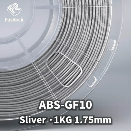Пластик ABS-GF, Стекловолоконный 10%, Silver, FUSROCK