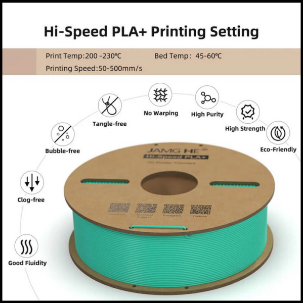 Hi-Speed PLA+, пластик "Красный", JAMGHE