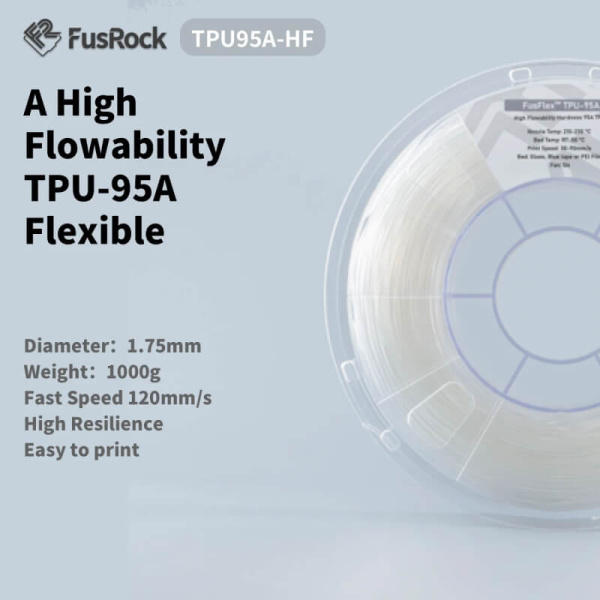 Пластик Hi-Speed TPU 95A, White (Белый), FUSROCK