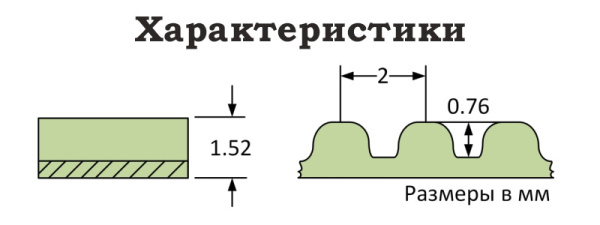 Открытый зубчатый ремень 2GT, Powge, ширина=9мм