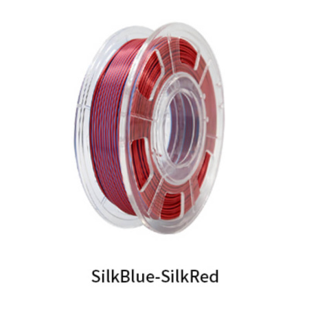 Silk PLA,  Дуоколор пластик "Blue-Red", JAMGHE
