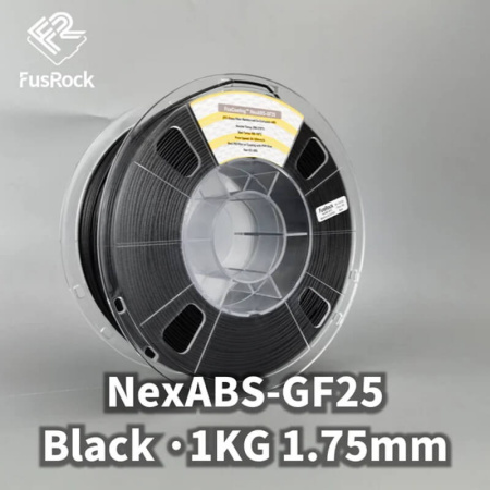 Пластик NexABS-GF, Стекловолоконный 25%, Black (Черный), FUSROCK