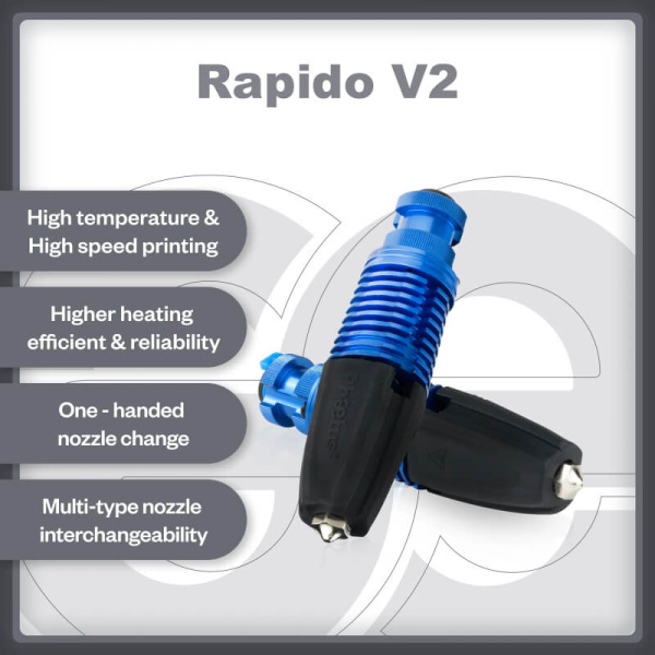 Хотенд Rapido V2 HF, PT1000 Phaetus