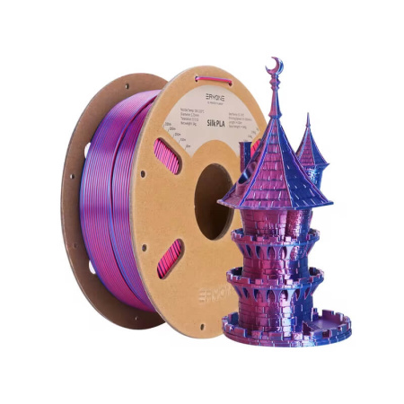 Silk PLA,  Дуоколор пластик "Red/Blue", Eryone