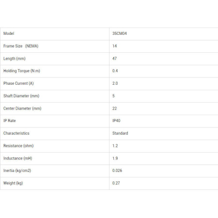 Шаговый двигатель 35cm04, Nema 14, Leadshine — двигатель для экструдера
