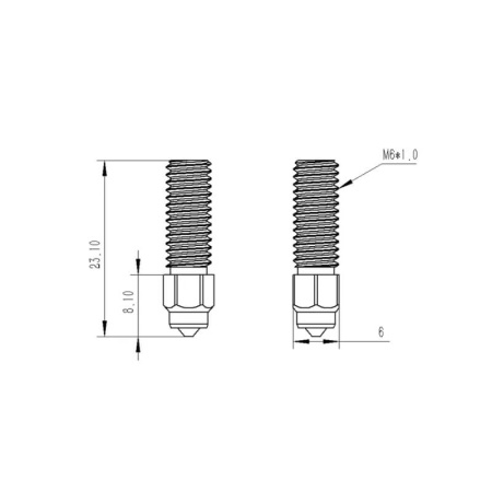 Сопло высококачественное, 0.8, Trianglelab серия ZS PLUS для K1, K1 MAX — 3D nozzle / hotend component Сопло высококачественное, 0.8, Trianglelab серия ZS PLUS для K1, K1 MAX — сопло для экструзии