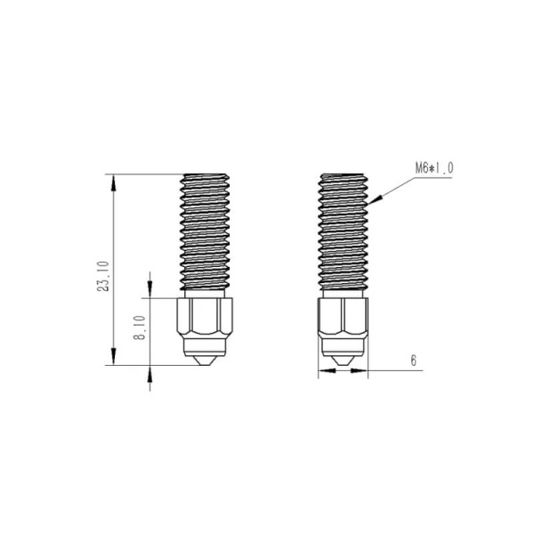 Сопло высококачественное, 0.8, Trianglelab серия ZS PLUS для K1, K1 MAX