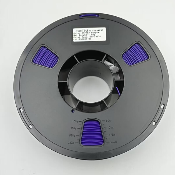 Пластик TPU 95A, Purple (Фиолетовый), KingRoon — TPU филамент / гибкий пластик, купить в RRF3DSHOP