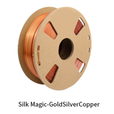 Silk PLA, Триколор пластик "Gold/Silver/Copper", JAMGHE