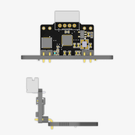 Индуктивный измеритель дистанции, IDM (клон Beacon), Right (с акселем Adxl), Гибридная USB+CAN