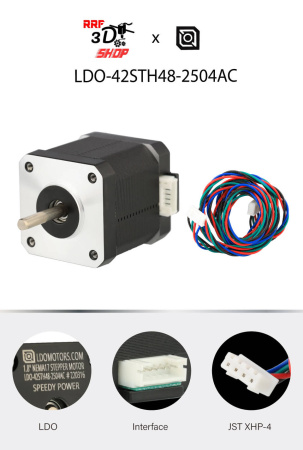 Шаговый двигатель LDO-42STH48-2504AC, 2504AC, Nema 17 — шаговый мотор NEMA17/NEMA23 Шаговый двигатель LDO-42STH48-2504AC, 2504AC, Nema 17 — двигатель для экструдера