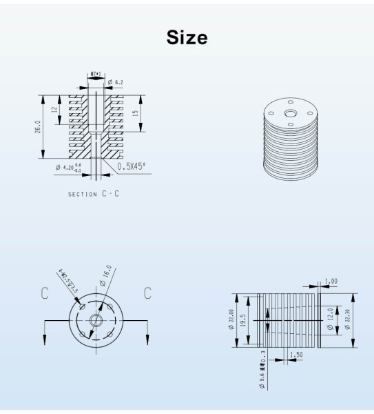 Купить Модифицированный E3D радиатор V6, для Voron 2.4R2, Тип №3 — радиатор 3D-принтера Модифицированный E3D радиатор V6, для Voron 2.4R2, Тип №3 — радиатор охлаждения хотэнда